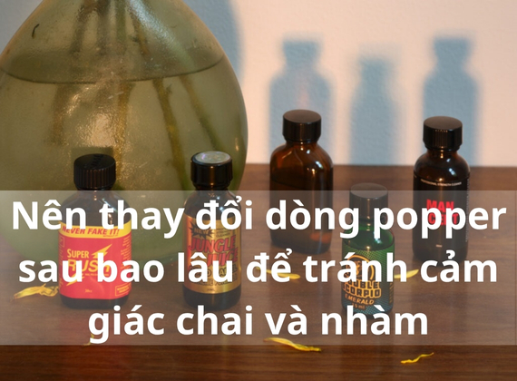 Nên thay đổi dòng popper sau bao lâu để tránh cảm giác chai và nhàm