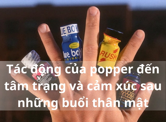 Tác động của popper đến tâm trạng và cảm xúc sau những buổi thân mật