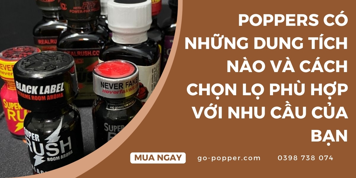 Lưu ý khi bảo quản và sử dụng poppers theo dung tích